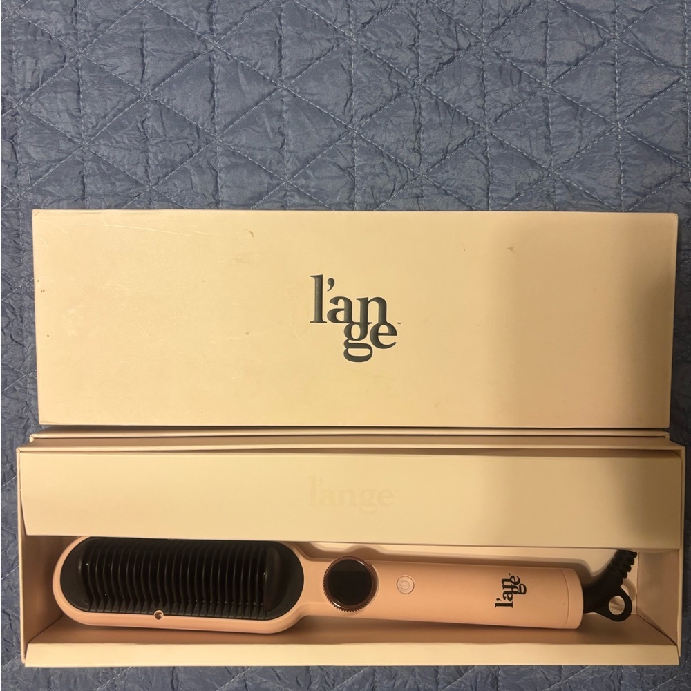 L'ange Hair Straightening Brush in Pink